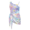 thumbnail image 7 of SEANATIVE Girls One Piece Swimsuits with Mesh Coverups Kid Teen Bathing Suit 2 PCS Swimwear Back Cutout Beachwear for Travel Beach Swimming Pools, Size 9-10, Tie-dye Star Yellow Violet Blue, 7 of 7