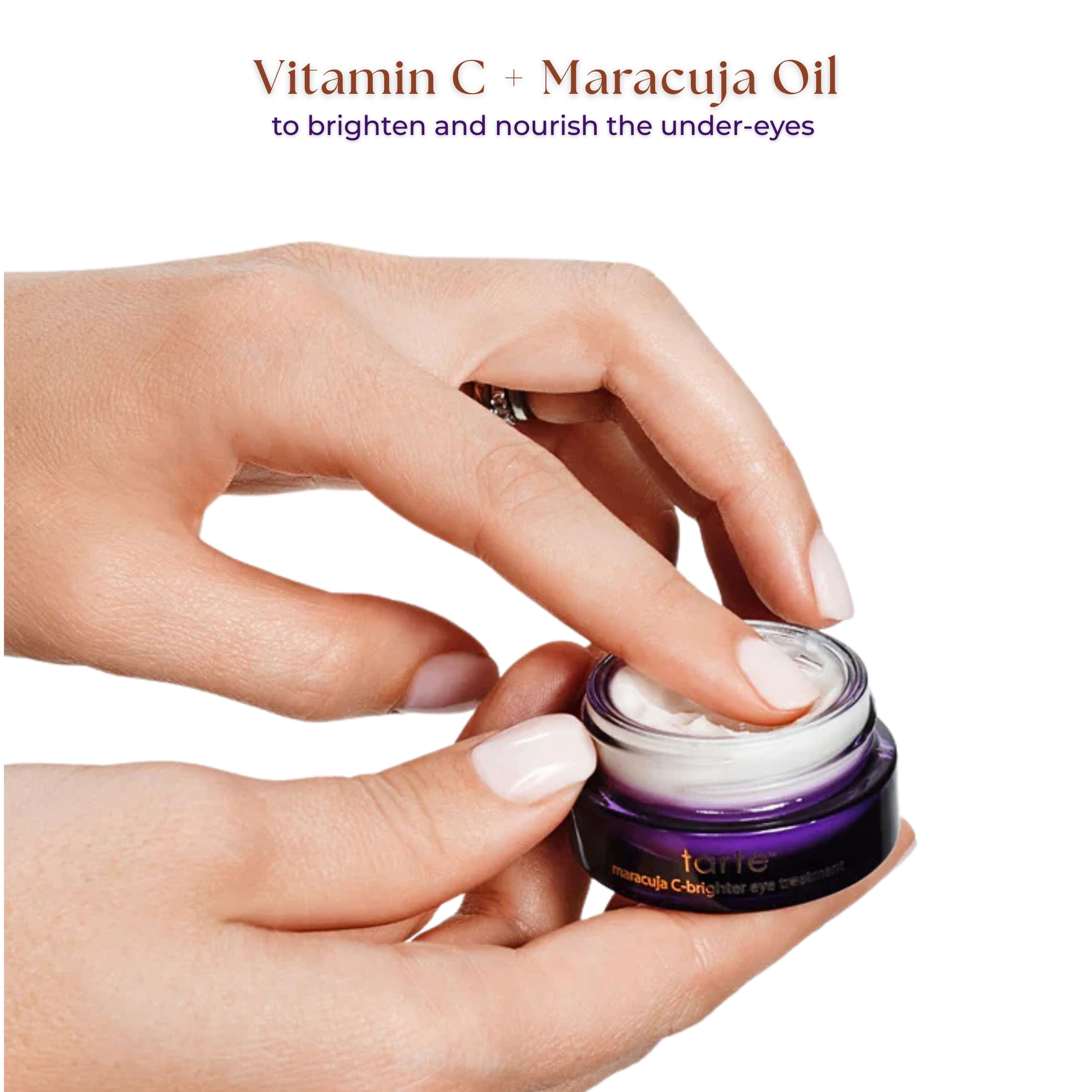 Tarte Maracuja C-Brighter Eye Treatment, Vitamin C Under Eye Cream for Dark Circles, Hydrating and Anti-Aging Eye Cream, 0.35 oz