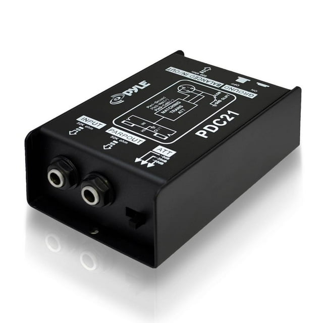 Caja de audio de inyección directa Pyle Premium DI Unit Hum Eliminat