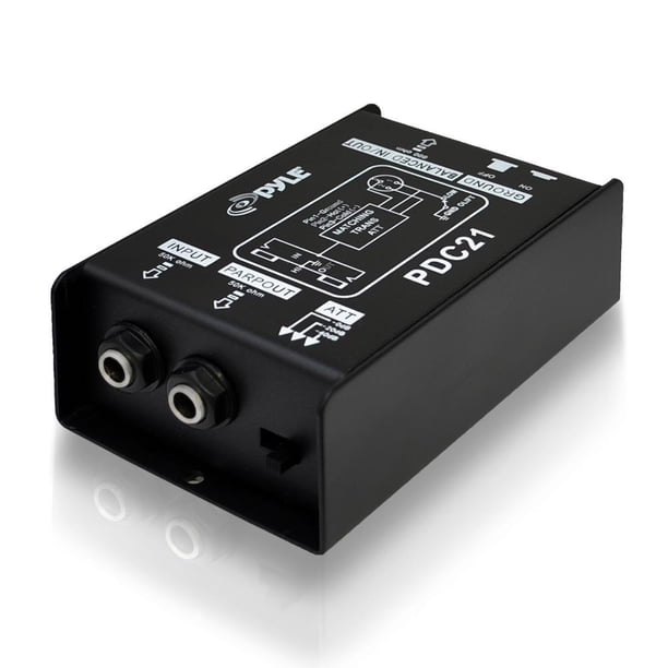 Caja de audio de inyección directa Pyle Premium DI Unit Hum Eliminat