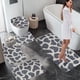 thumbnail image 5 of Juego de alfombras de baño de 5 piezas de color mixto manchado, alfombras de baño de vellón de terciopelo suave, absorbente de agua antideslizante lavable a máquina, marrón grisáceo, varios tamaños, 5 of 7