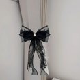 thumbnail image 6 of CoudarTitie Curtain Holdback Curtain Tieback Accessories,Decorative Drapery Tieback Lace Bow Black, 6 of 9