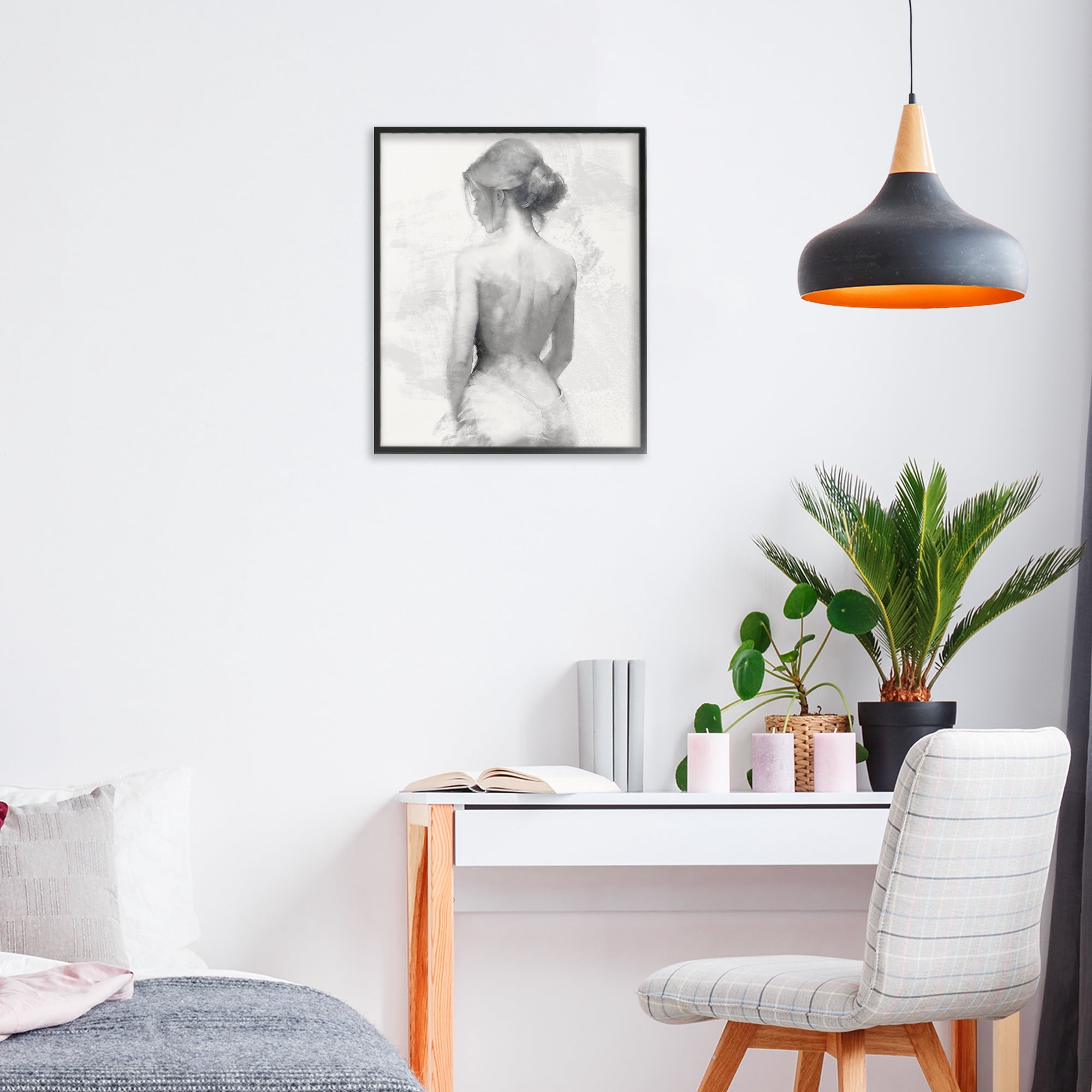 Stupell Industries Mine Elegant Figure Black Framed Giclee Art, design by Kim Allen