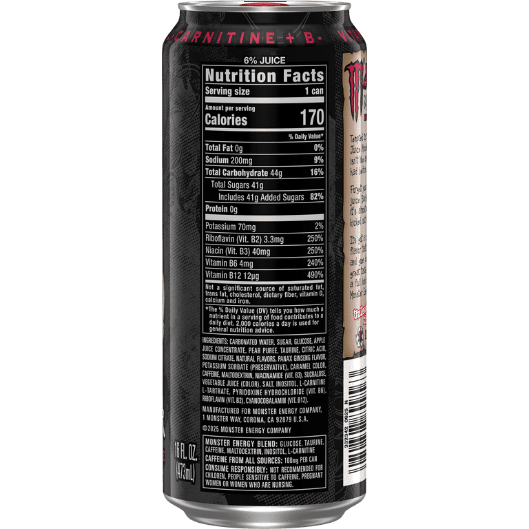 Monster Energy Juice Bad Apple, 16 Oz Can -24 Pack