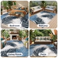 thumbnail image 4 of Findosom 5'x7' Jute Area Rug for Living Room,Palm Leaves Washable Area Rug,Neutral Waterproof Indoor Outdoor Rug Non-Slip Floor Carpet for Patio,Living Room,Balcony,Dining Room,Blue, 4 of 7