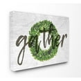 thumbnail image 2 of Stupell  Gather Boxwood Wreath Typography Stretched Canvas Wall Art 24 x 30, 2 of 5