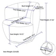 thumbnail image 6 of MAYEERTY Teddy Fabric Swivel Accent Armchair Barrel Chair, with Black Powder Coating Metal Ring, Dark Blue, 6 of 6