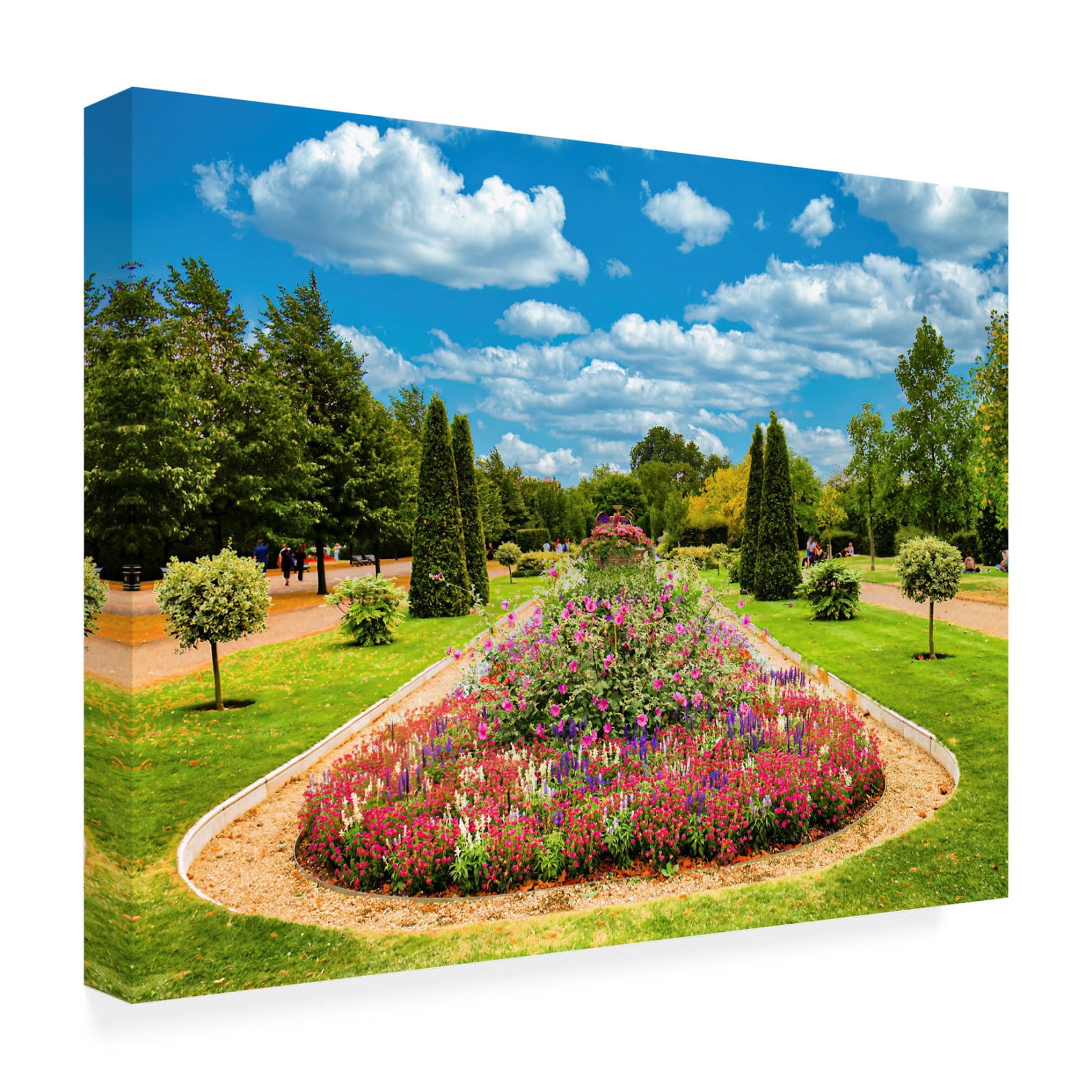 Canvas Wall Art - Mark A Paulda 'Regents Park Gardens III' Wall Art for Living Room, Bedroom, or Office Décor by Trademark Fine Art - 47 x 35 Inches