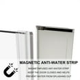 thumbnail image 7 of ExBrite 34" Bifold Frameless Aluminum Shower Door with Clear Glass in Nickel, 7 of 7