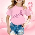 thumbnail image 2 of Rggeeun Baby Girl Blouse Cute Glitter Butterfly & Tie Pattern Short Sleeve Crew Neck Smooth Lightweight for Summer Outdoor Picnics Lovely Tops,Pink,11-12 Years, 2 of 4