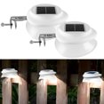 thumbnail image 1 of Paquete de 2 luces solares para canalones, 9 LED brillantes, luces de seguridad inalámbricas impermeables, luz para valla para jardín al aire libre, pared, cubierta de patio, 1 of 7