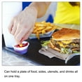 thumbnail image 4 of Uxcell 15x11" Fast Food Tray, 2 Pack PP Plastic Reusable Multi-Purpose Non-Slip Serving Tray White, 4 of 5