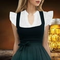 thumbnail image 3 of Oktoberfest Dirndl Blouse Women 2025 Cap Sleeve Eyelet V Neck Dirndl Shirt Oktoberfest Top Traditional Outfit, 3 of 5