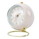 thumbnail image 4 of Reloj de cuarzo silencioso de estilo moderno con luz LED de colores, soporte y función de repetición de alarma. Blanco, 4 of 9