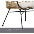 thumbnail image 4 of Grand Patio 5 Pieces Outdoor Wicker Conversation Set Seating Chair Set with Cushions and Coffee Tables, Boho PE Wicker Sofa Set for Indoor Outdoor, Balcony, Porch, Garden, Deck (Natural), 4 of 7