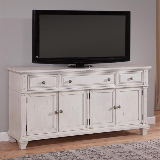 Sedona OffWhite Vintage Style 72inch Wood TV Console