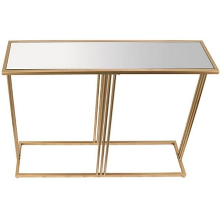 

47.25 x 11.75 x 31.5 in. Gold Colored Table
