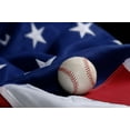 thumbnail image 2 of Baseball American Flag Wall Mural Decal by Wallmonkeys Vinyl Peel and Stick Graphic (36 in W x 24 in H), 2 of 4
