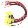 thumbnail image 4 of 50 Uds. Cuentas de lámpara LED cromáticas de 12V 0,06W 10mm con cable de 20CM 26AWG para accesorios industriales, 4 of 8