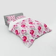 thumbnail image 3 of Ambesonne Floral Bedding Set 3 Pcs, Watercolor Poppy Romance, Twin, Magenta Pink Grey, 3 of 3