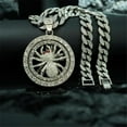thumbnail image 3 of Men Women Hip Hop New Rotatable Spider Pendant Necklace with 15mm Crystal Cuban Chain HipHop Iced Out Bling Necklaces Fashion Charm, 3 of 5