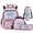 Pink Soccer Bow, variant on Aplkyhs Pink Bow Kids Backpack Set, 4 Pieces with Lunch Bag, Pencil Case and Water Bottle Holder for Elementary, Middle School and Travel