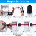 thumbnail image 5 of 10 piezas de prensaestopas Conectores de cable a prueba de agua IP68 Prensaestopas de nailon Prensaestopas M20 x 15 Prensaestopas de 6-12 mm Prensaestopas con contratuerca para cable de iluminación pa, 5 of 5