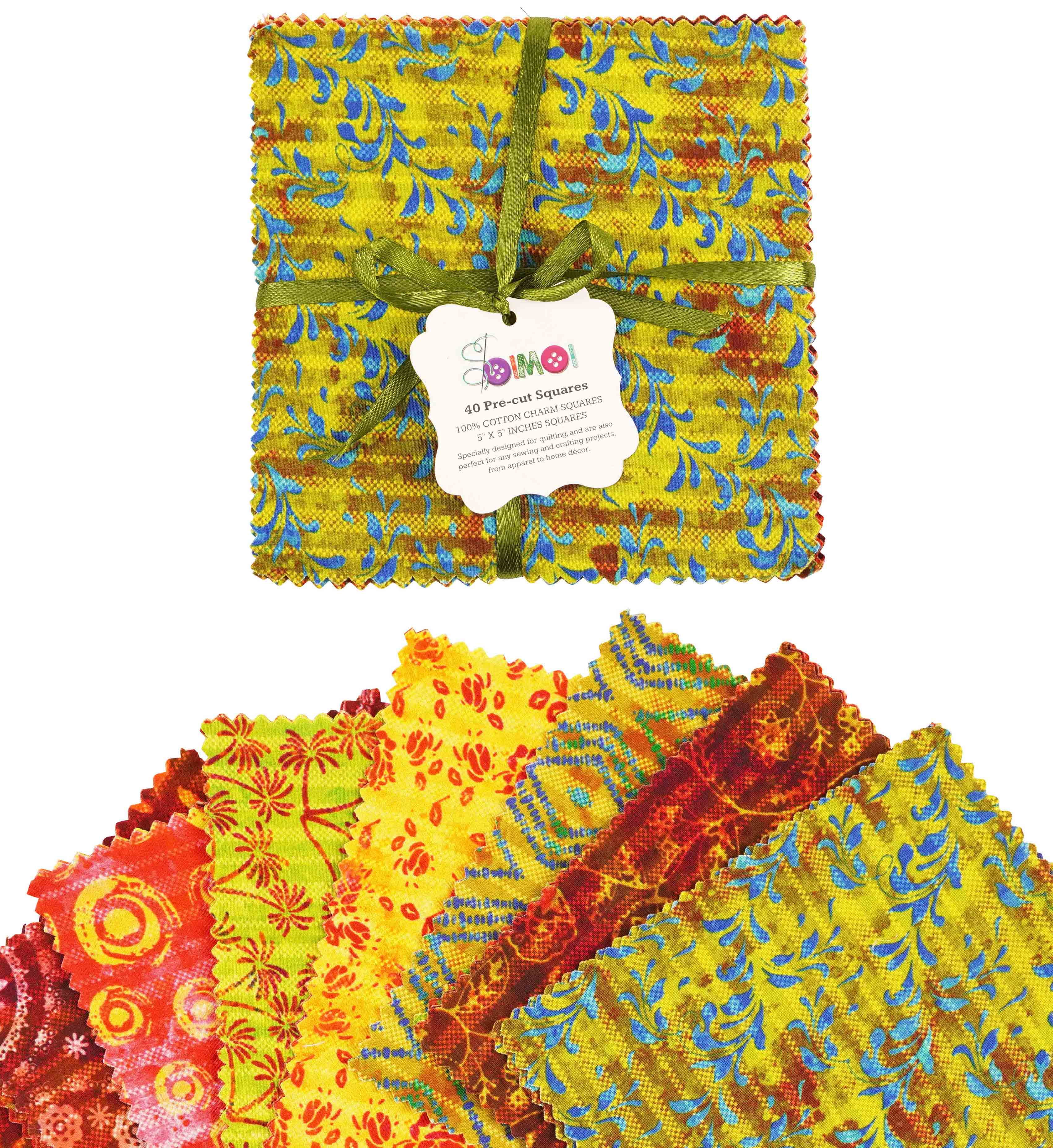  Soimoi Batik Print Precut 5-inch Cotton Fabric