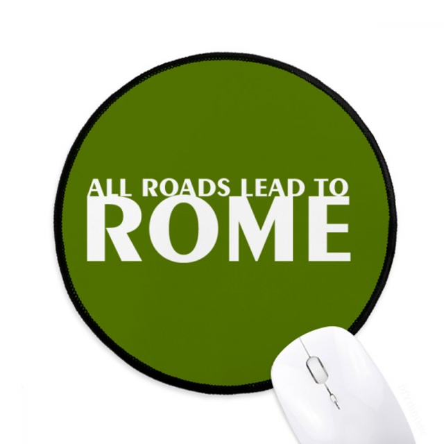 All Roads Lead Art Deco Fashion Mouse Pad Desktop Office Round Mat for Computer