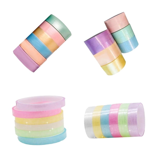 Cintas adhesivas de colores para rodar, manualidades, juegos de fiesta, juguetes sensoriales para adultos 24 piezas 4 tamaños
