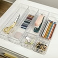 thumbnail image 3 of Martha Stewart Miles Plastic Stackable Office Desk Drawer Organizers, Various Sizes, Set of 6, 3 of 10