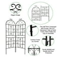 thumbnail image 3 of Miniyam 71" x 19.7" Metal Garden Trellis, 4 Pack Rustproof Trellis for Climbing Plants Outdoor Flower Support, Black, 3 of 8