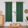 thumbnail image 4 of Deconovo Dark Green Blackout Curtains for Living Room Pack of 2, Thermal Insulated Window Curtain, 42"x63", 4 of 9