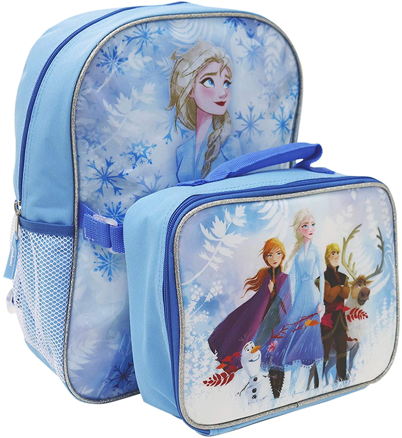 Hologram Effect Premium Backpack Disney Frozen 2 Latest Movie 3D Picture of Elsa & Anna for School/Nursery/Travel Rucksack with Extra Large Picture 