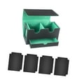 thumbnail image 1 of Ruiboury Boîte de Rangement pour Cartes de Jeu avec Tiroir Intérieur en Cuir PU Vert pour Protection Intérieure Vert 22.8x9.5x12.2cm, 1 of 2