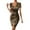 Gold, variant on LYXSSBYX Boho Dresses for Women 2024 Women‘s Casual Solid Sexy Buttocks Wrapped Fashion V-Neck Slit Short Sleeve Dresses