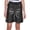 Black, variant on DKNY Womens Faux Leather Drawstring Casual Shorts
