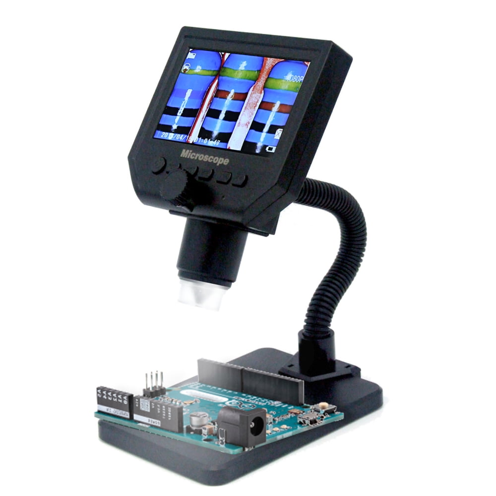 G600 Portable LCD Digital with High Brightness 8 LEDs and Built-in Lithium Battery Microscope 