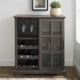 thumbnail image 4 of 36" Sliding Glass Door Bar Cabinet - Slate Grey, 4 of 6