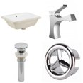 thumbnail image 1 of American Imaginations AI-25926 18.25 in. CUPC Rectangle Undermount Sink Set in White - Chrome Hardware, 1 of 1
