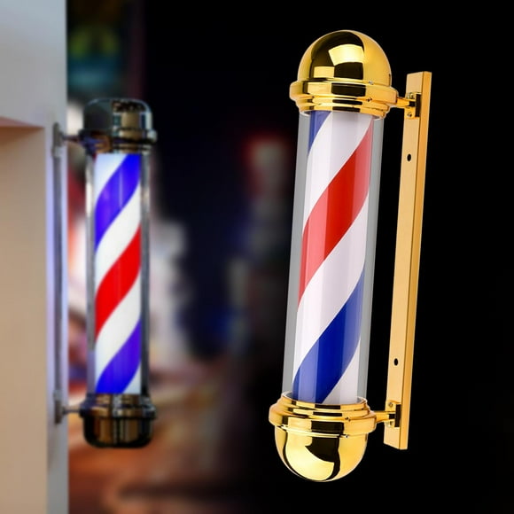 BELOVING Barber Pole LED Light Classic Hair Salon Open Sign for Salon Indoor Outdoor