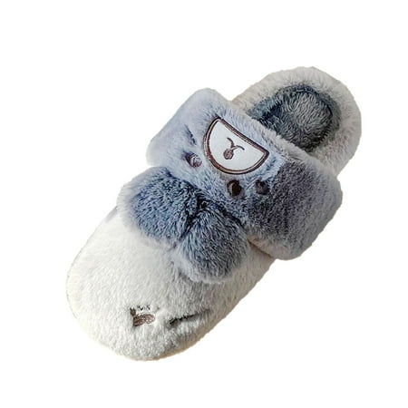 

Qufokar Chef Shoes Men Leather Soft Sole Slippers For Men Men Slippers Autumn And Winter Indoor And Outdoor Fashionable Cartoon Rabbit Flat Bottom Warm And Non Slip