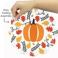 thumbnail image 5 of Big Dot of Happiness Fall Pumpkin - Halloween or Thanksgiving Party Round Table Decorations - Paper Chargers - Place Setting For 12, 5 of 8
