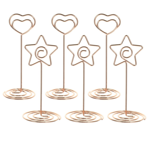6Pcs Table Number Clips Name Cards Picture Holders Table Sign Stands Menu Clips