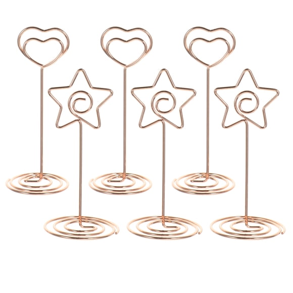 6 Pcs Pinces pour Numéros de Table Cartes de Nom Supports d'Images Supports de Panneaux de Table Pinces de Menu