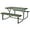 Green, variant on Moccha Picnic Table Bench Set - Portable Plastic Picnic Table w/Steel Frame & Wood-Like Texture, All Weather Heavy Duty Picnic Table Kit, Picnic Tables for Outdoors Garden Patio Party Dining (Green)
