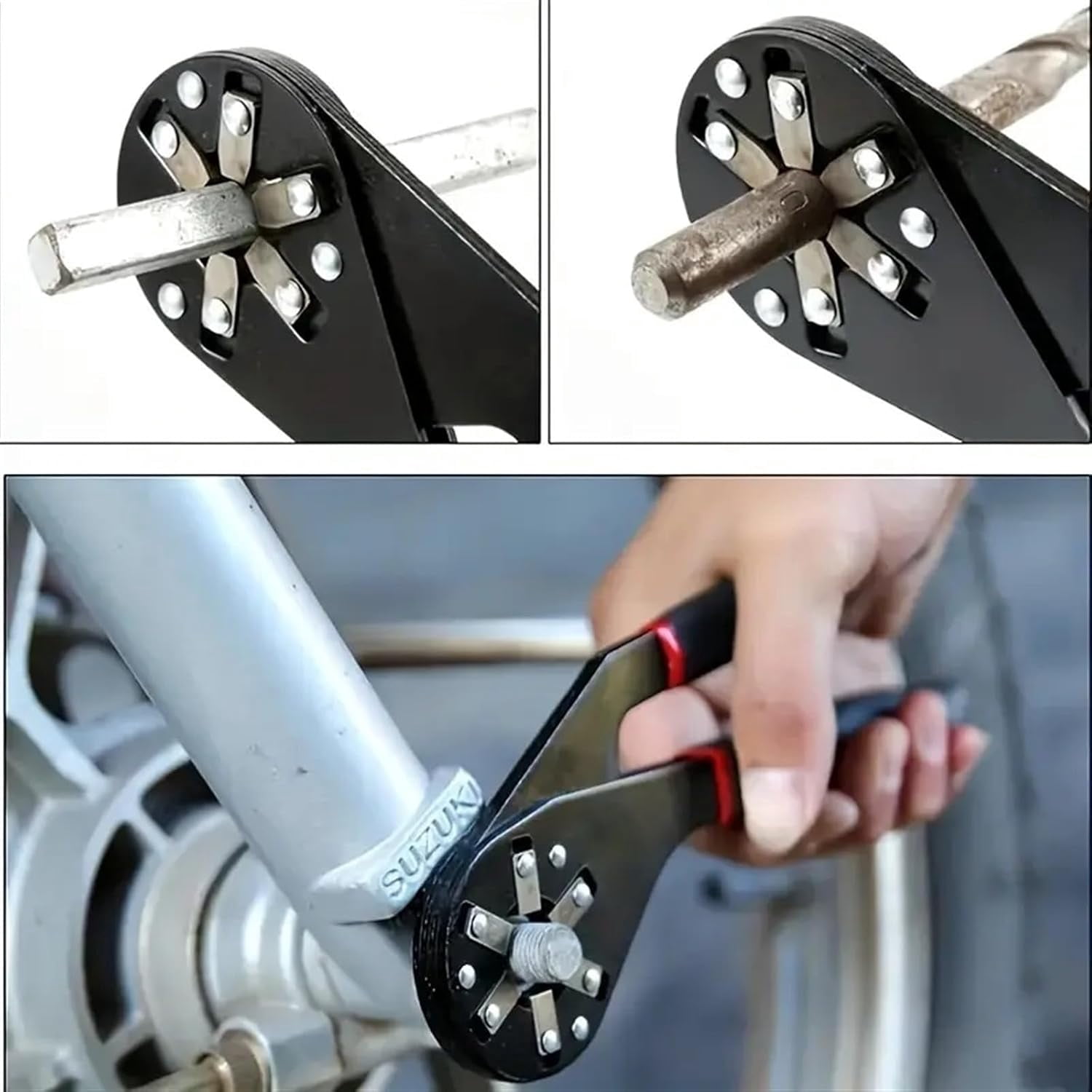 Automatic Adjustable Wrench External Hexagon Multifunction Key Magic Flex Head Pipeline Universal Hex Spanner Hand Tool(8 inches)