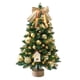 thumbnail image 5 of Mini árbol de Navidad de escritorio, adornos navideños 2023, decoración con luces LED Dorado, 5 of 9