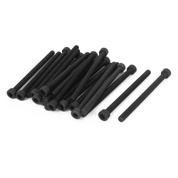 Uxcell M5 x 70mm 12.9 Alloy Steel Machine Bolt Hex Socket Head Cap Screws Black 20pcs