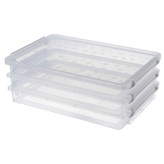 Niceauty Clear Plastic File Storage Container Practical Lightweight Document Organizer